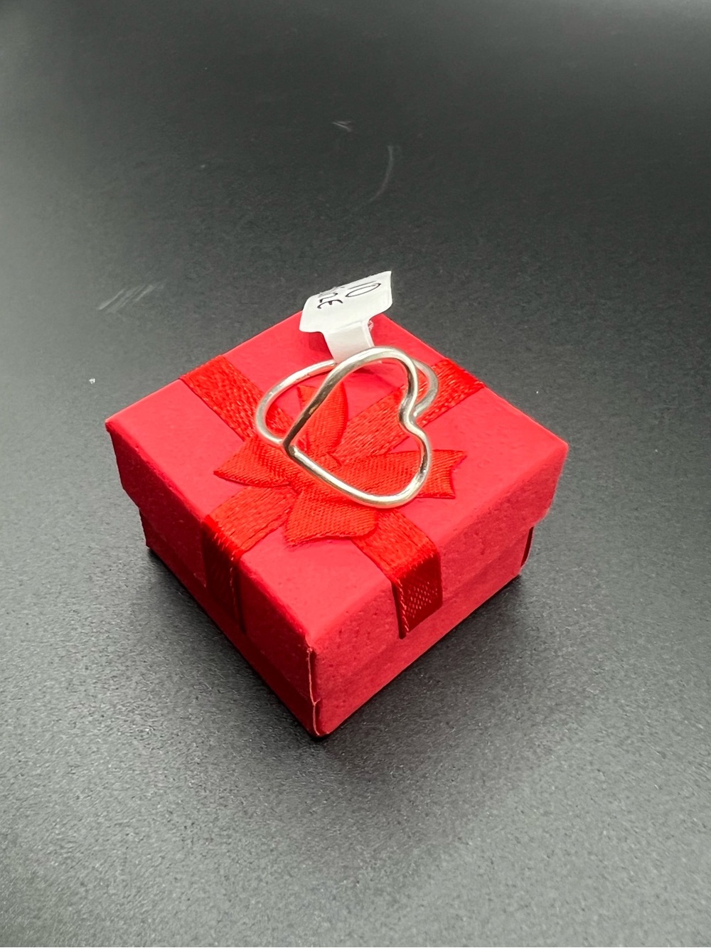 Open Heart Ring, Sterling Silver 925, Size: 10